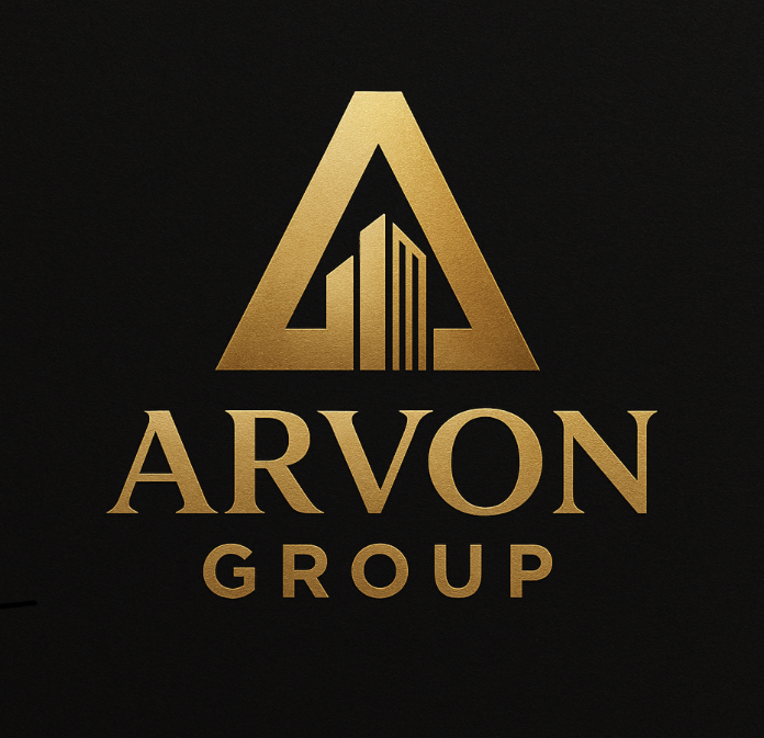 Arvon Group — gold architectural A and wordmark
